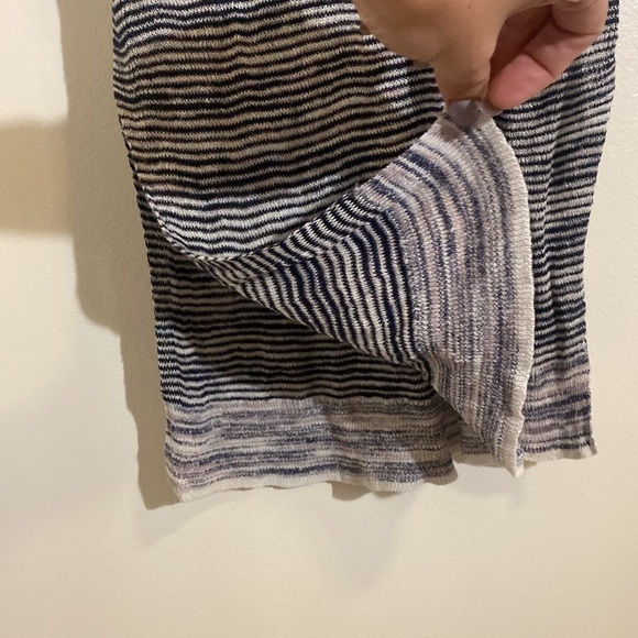 Theory Space-Dye Tank Racerback Midi Dress Blue and White Sz Small - Picture 7 of 13